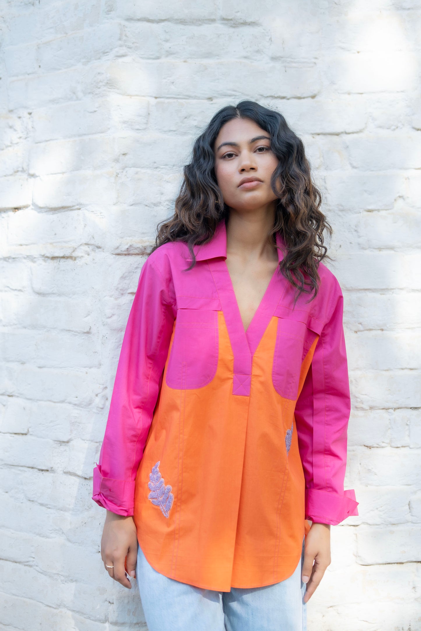 Vienna Shirt Orange Pink