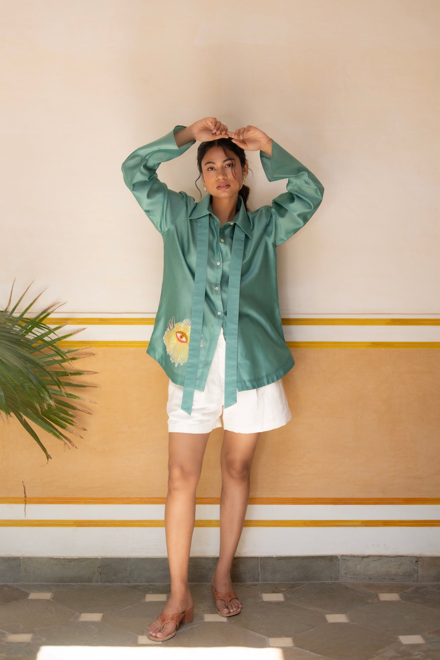 Mia Shirt Aqua Green