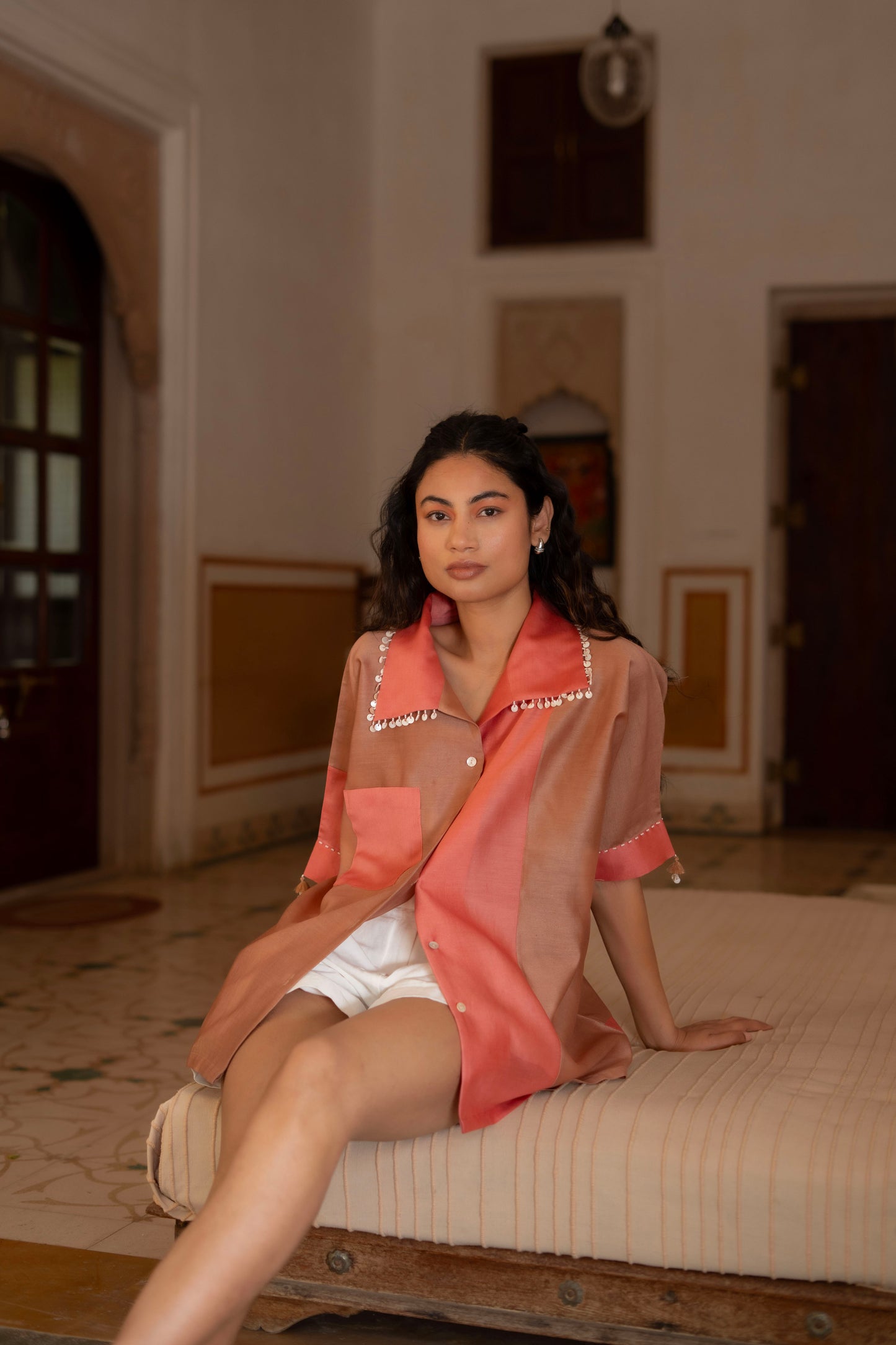 Tokyo Shirt Taupe Pink