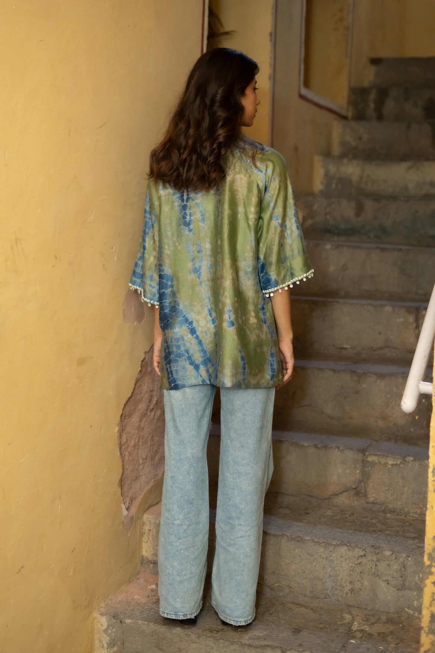 Avery Shirt Sage Multi