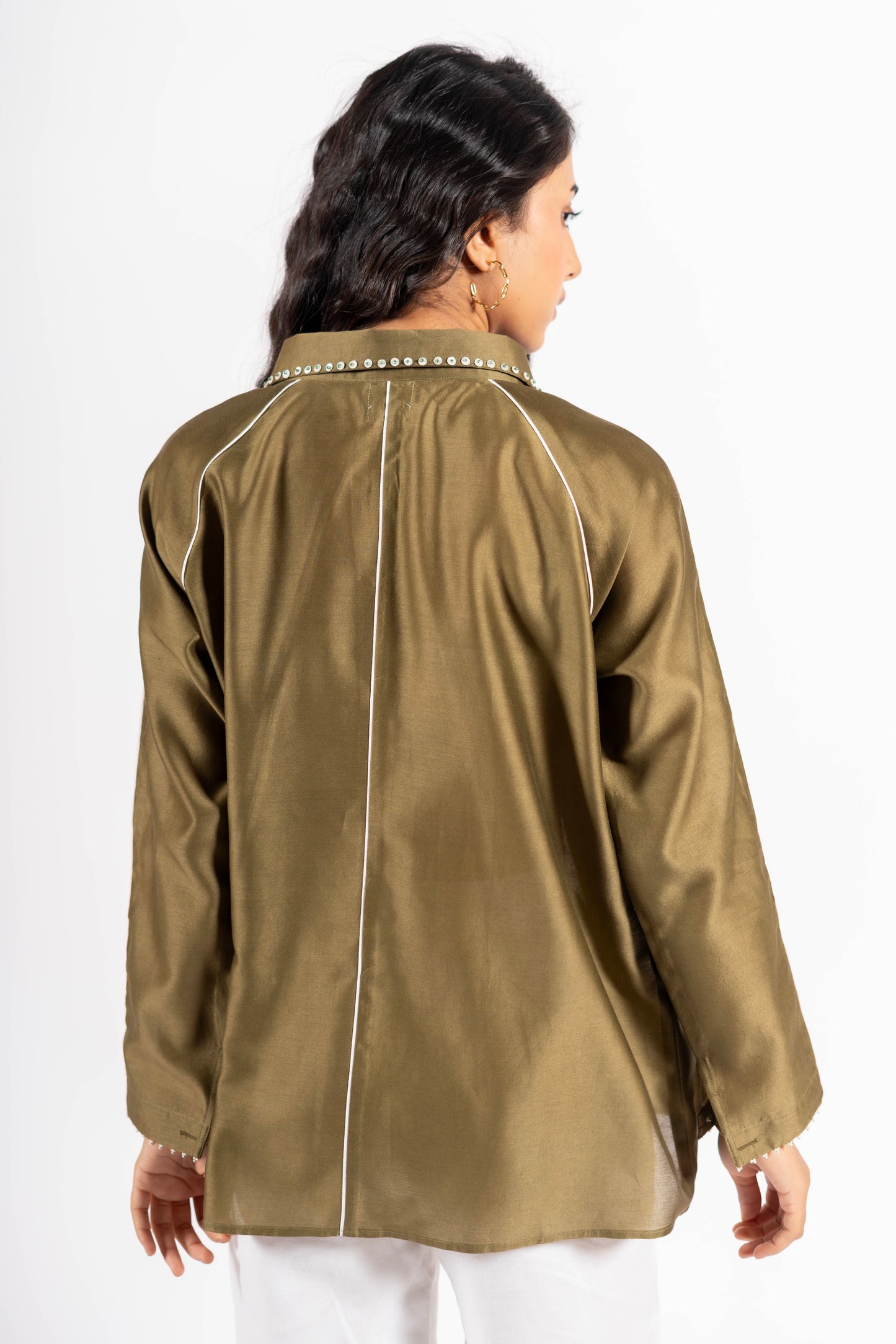 Harper Shirt Khakhi Green