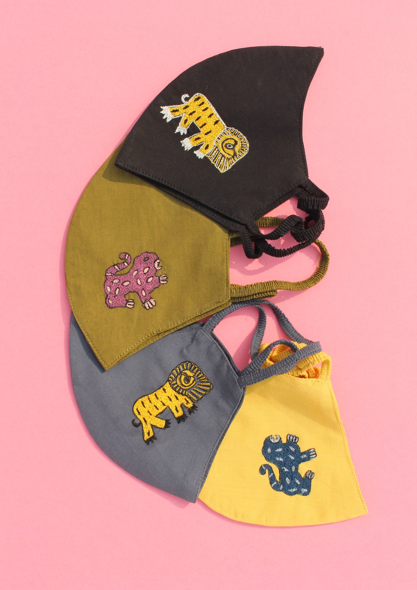 Embroidered Face Mask (Pack of 4)