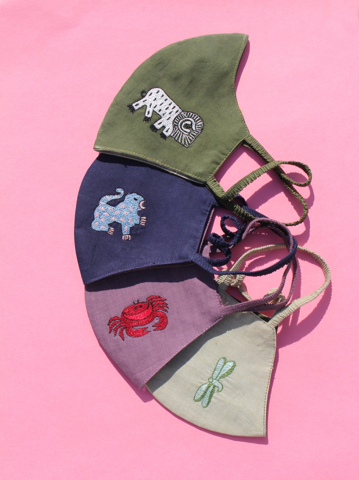 Embroidered Face Mask (Pack of 4)