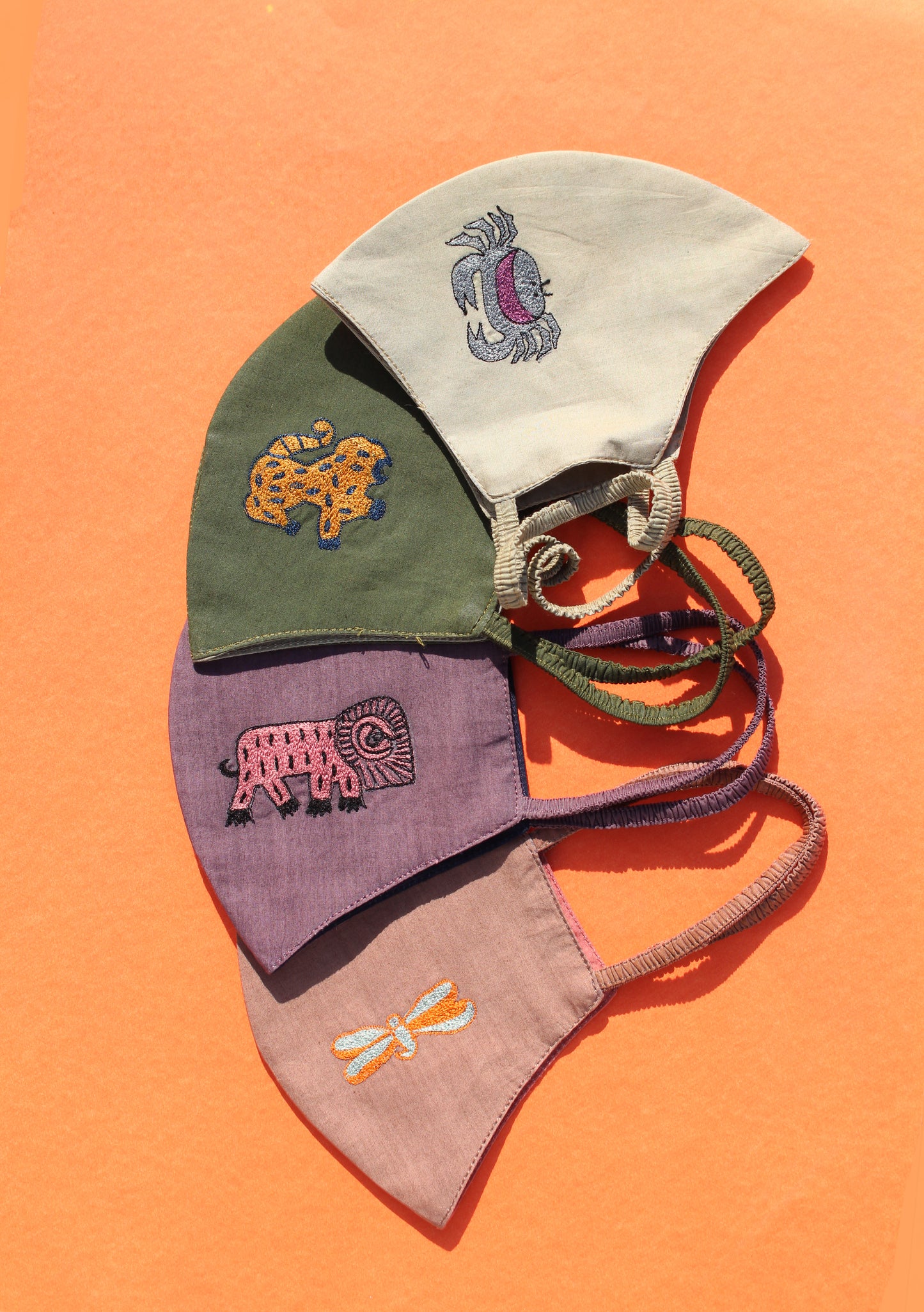 Embroidered Face Mask (Pack of 4)