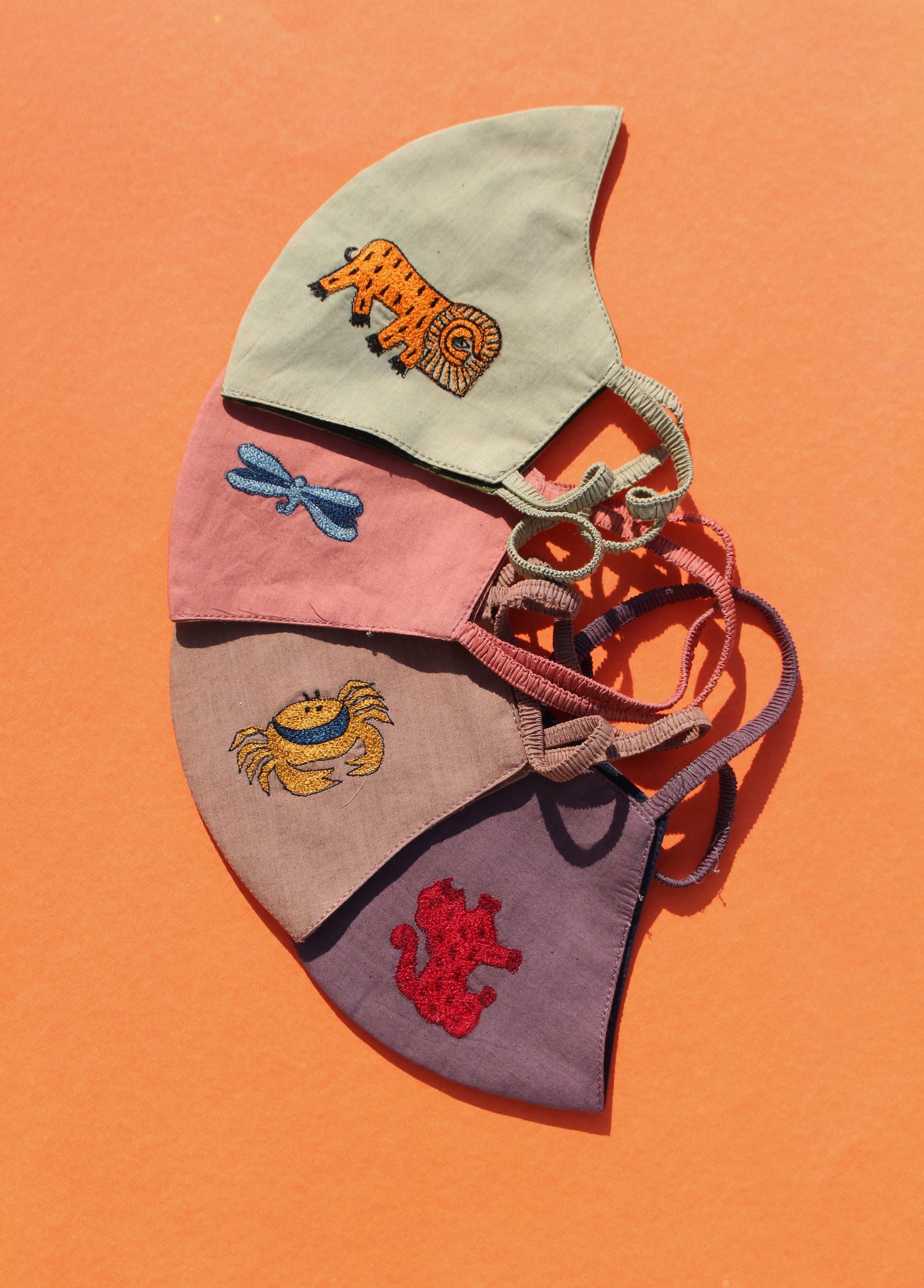 Embroidered Face Mask (Pack of 4)