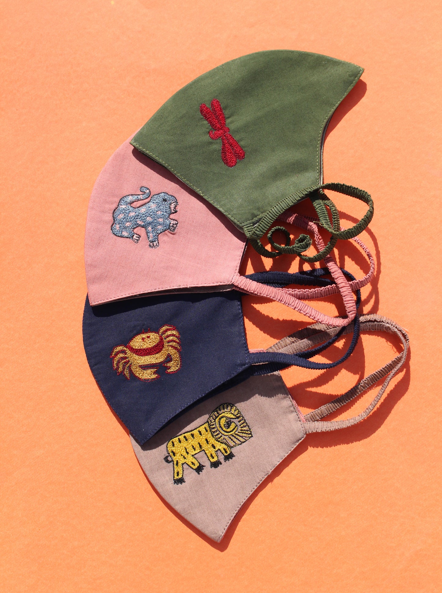 Embroidered Face Mask (Pack of 4)