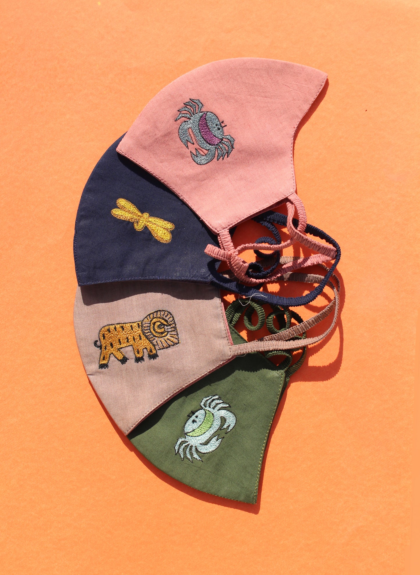 Embroidered Face Mask (Pack of 4)