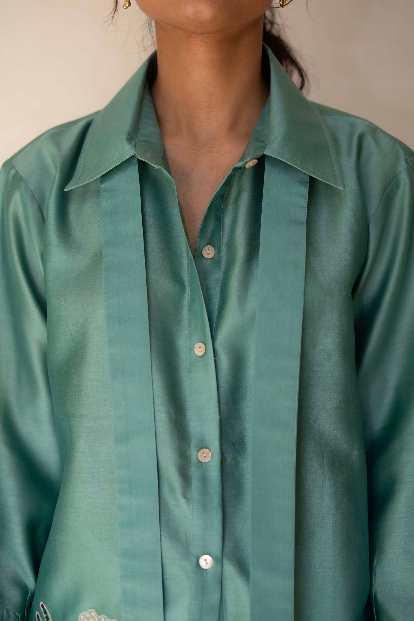 Mia Shirt Aqua Green