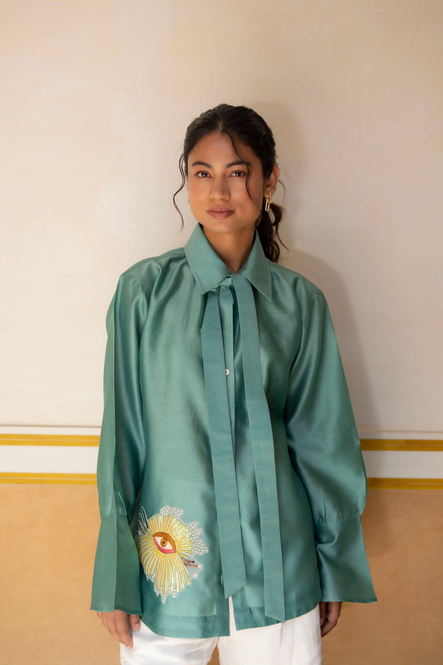 Mia Shirt Aqua Green