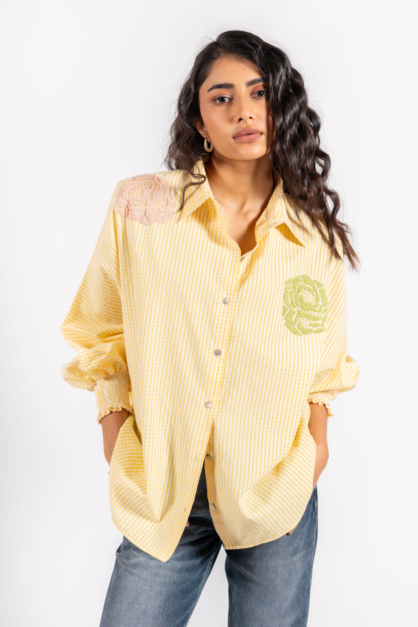 Lily Shirt Yellow Checks