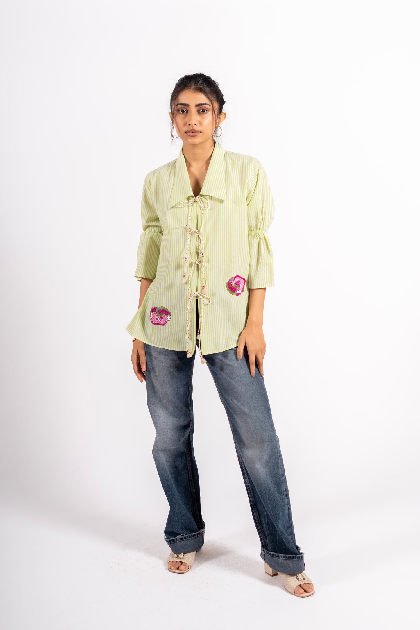 Pacific Shirt Seersucker Green