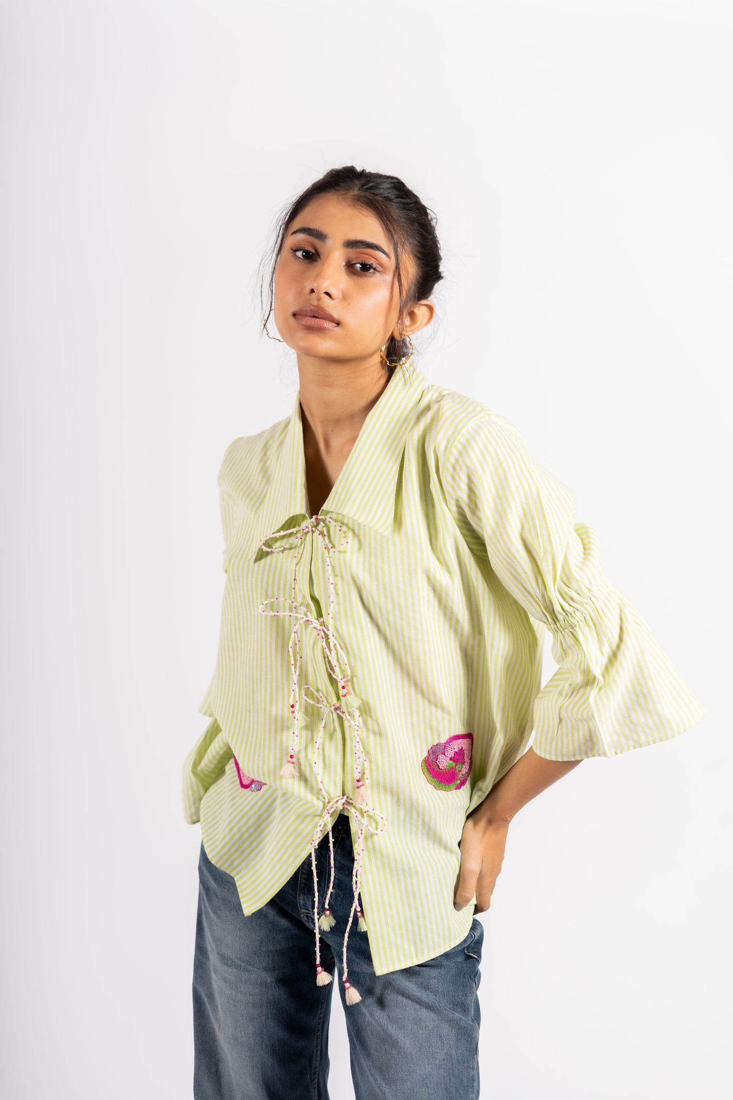 Pacific Shirt Seersucker Green