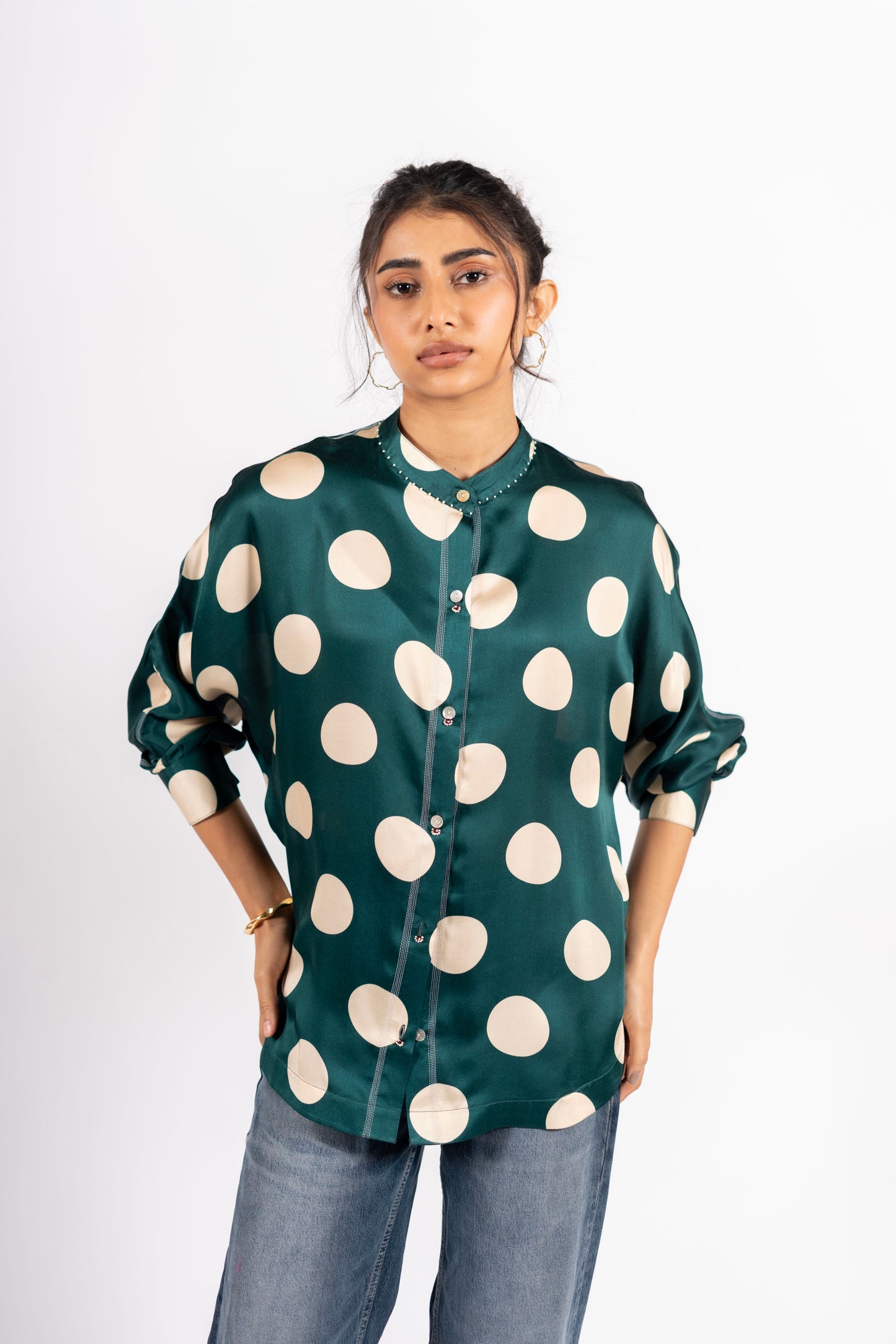 Vision Shirt Polka Green