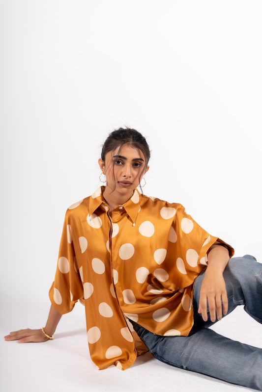 Moondust Shirt Polka Mustard