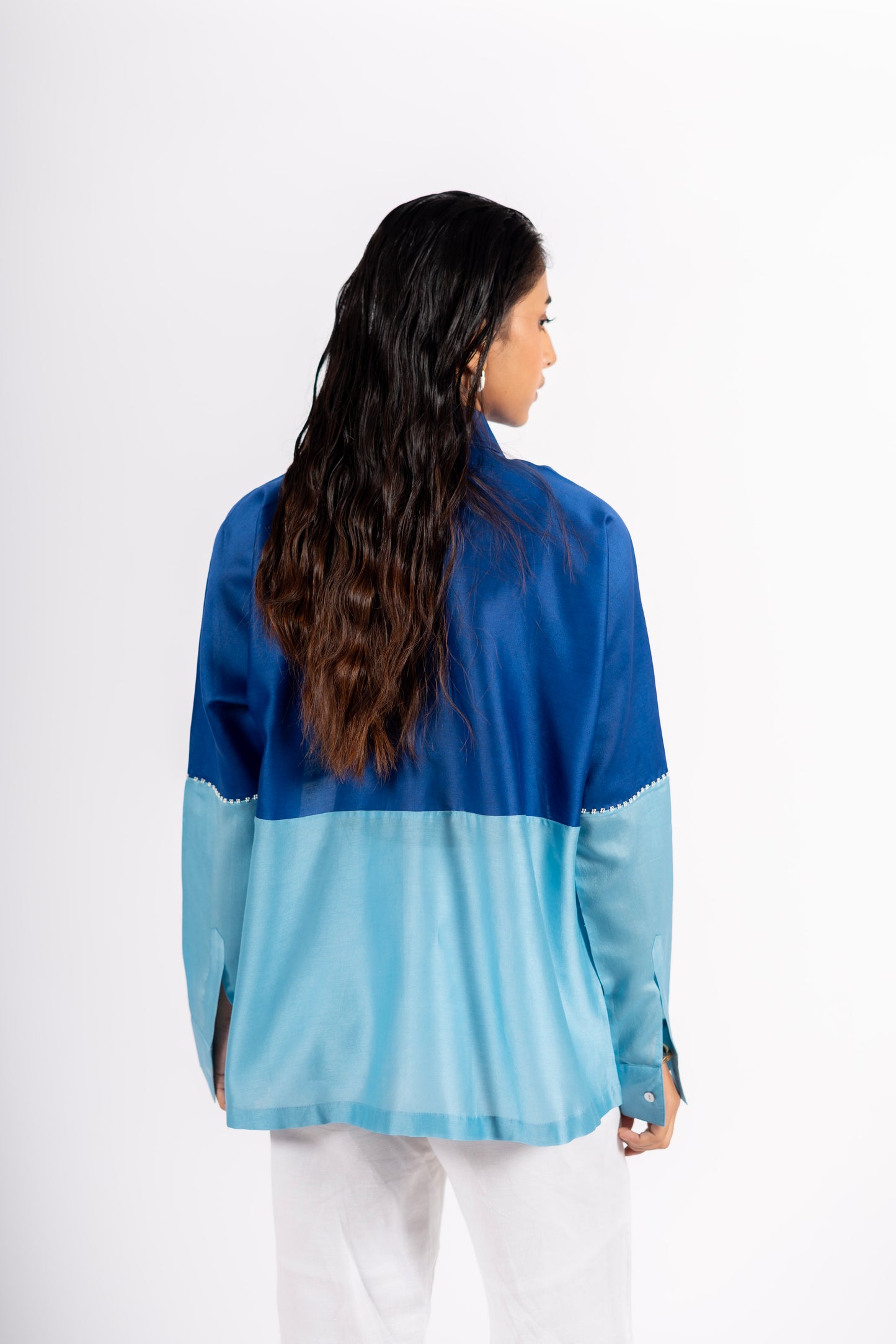 Beanie Shirt Two-Tone Blue